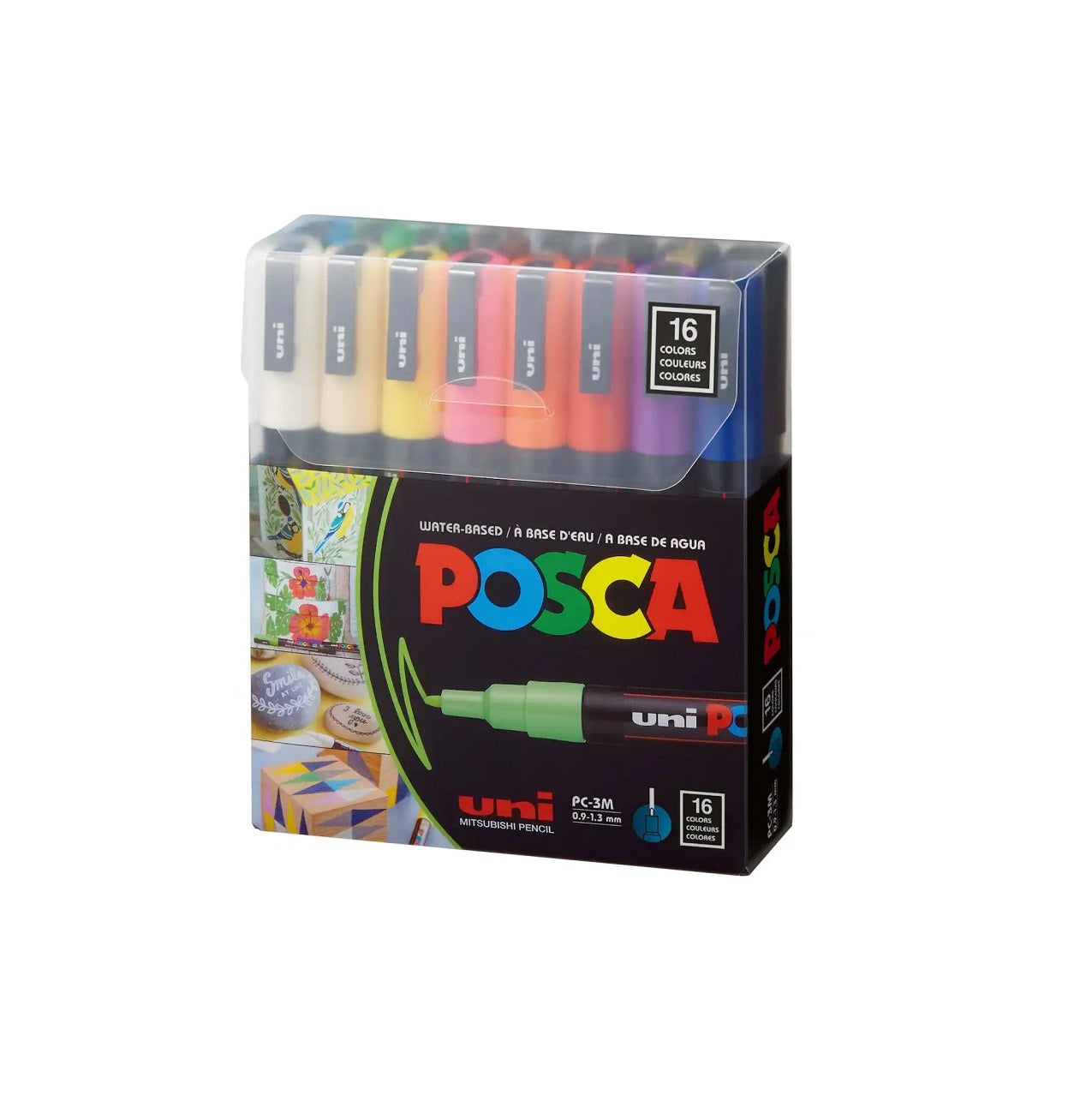 Posca Paint Marker 16 Culori PC-3M Extra Fine Basic Set