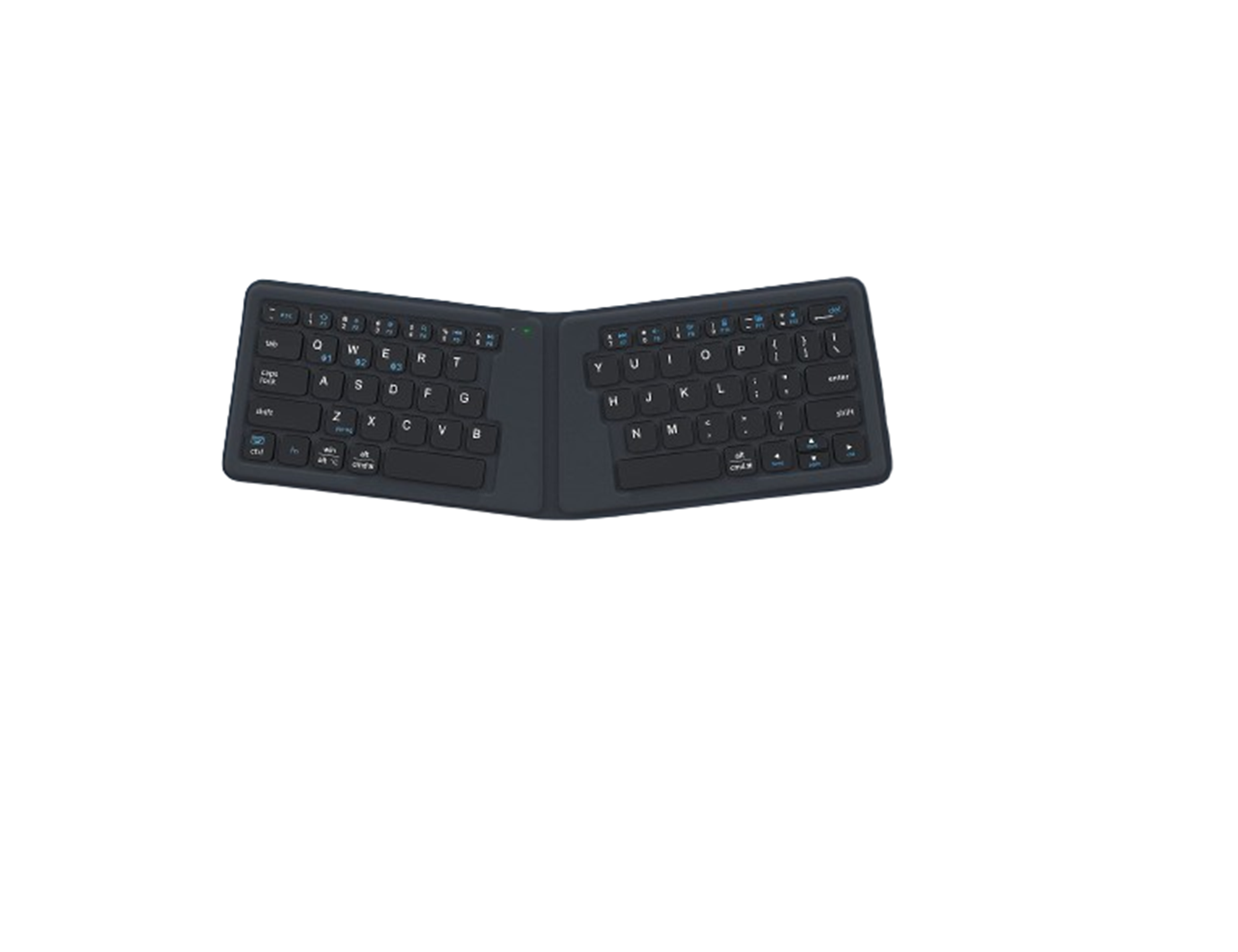 Tastatura Bluetooth 5.1 iClever BK06, Portabila, Pliabila, Fara Fir, Universala, Reincarcabila, Design Ergonomic Ultra Subtire, Suport Pentru iPhone, iPad, Smartphone, Tableta