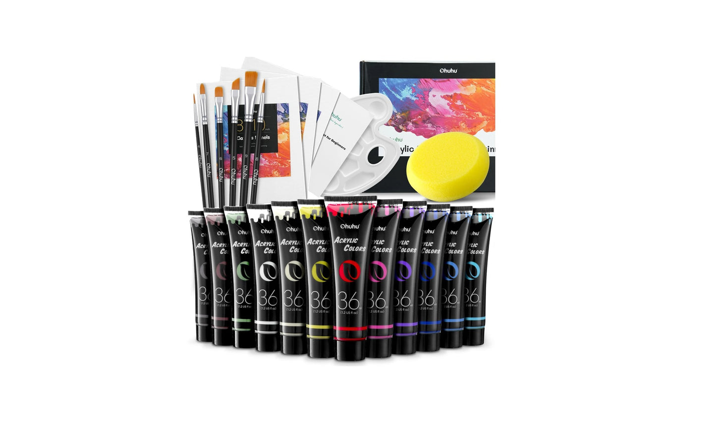 Ohuhu Set Vopsea Acrilica Pentru Incepatori Cu Tutorial Y30-80700-42