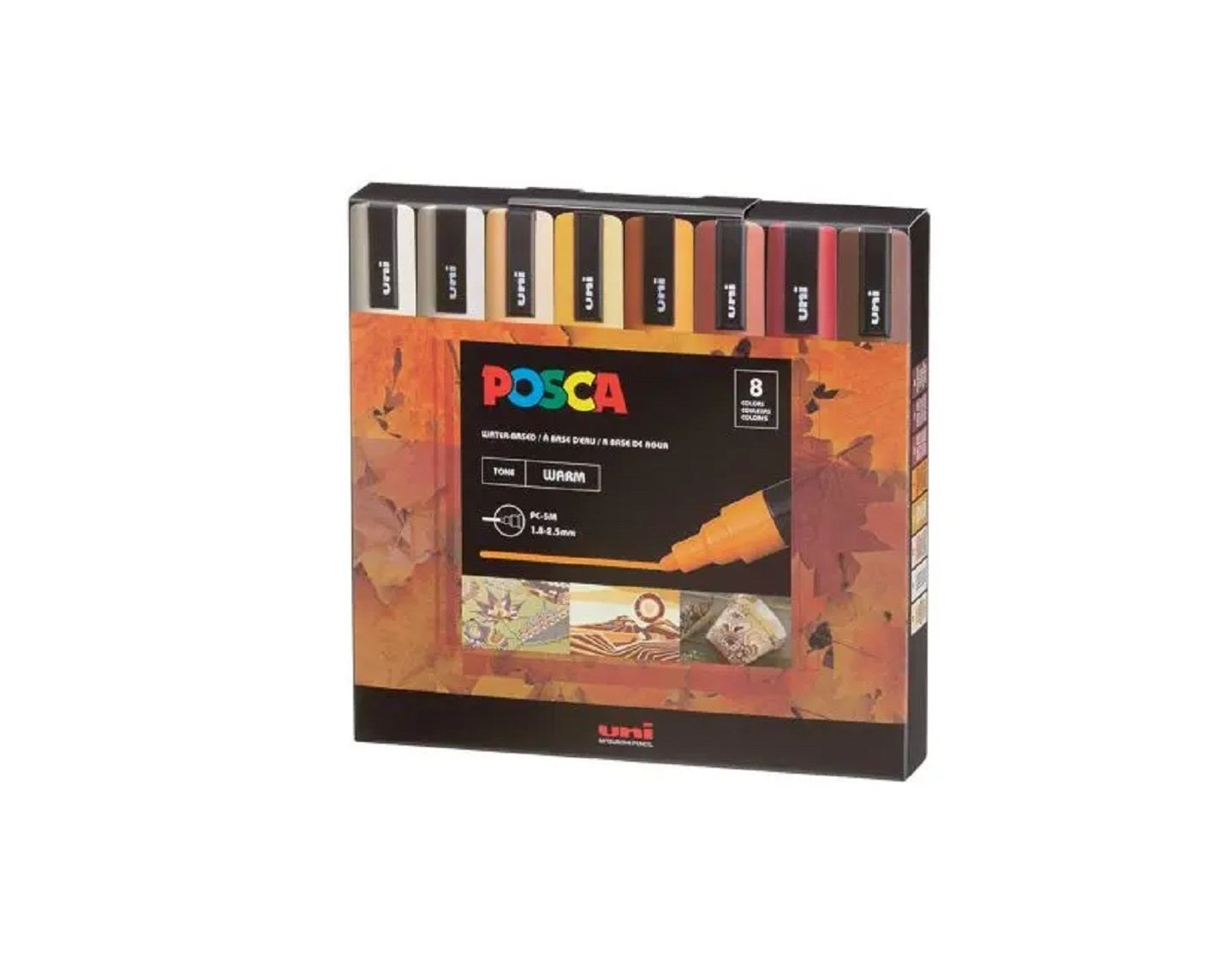 Posca Paint Marker 8 Culori PC-5M Warm Set
