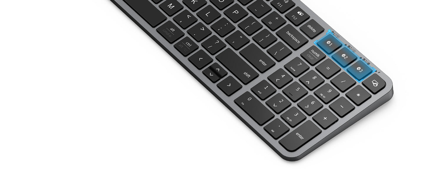 Tastatura Bluetooth iClever BK20, Dimensiune Compacta, Fara Fir, Multi Dispozitive, USB-C, Culoarea Negru