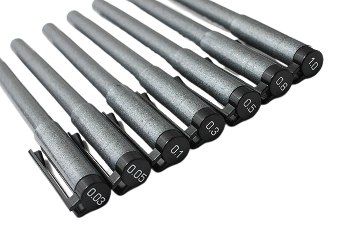 Set 7 Multiliner Copic, A-2, Negru