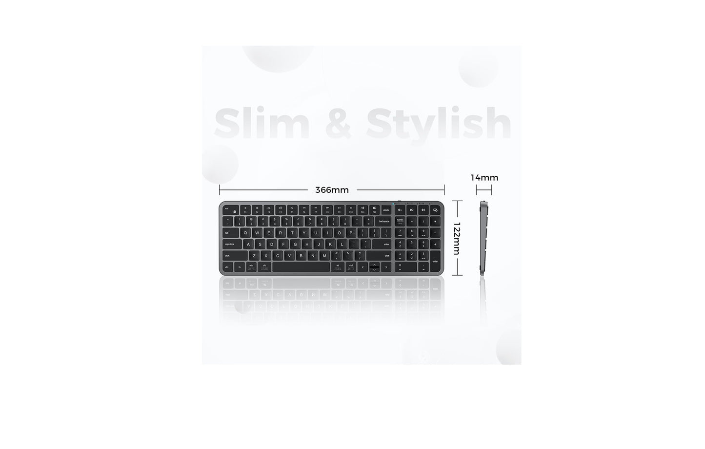 Tastatura Bluetooth iClever BK20, Dimensiune Compacta, Fara Fir, Multi Dispozitive, USB-C, Culoarea Negru