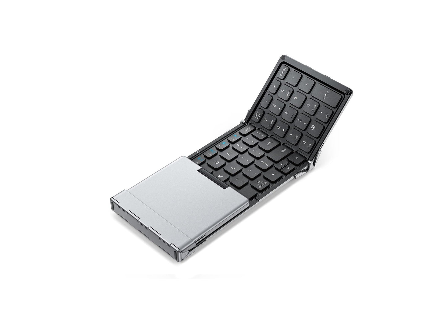 Tastatură Pliabilă iClever BK09, Bluetooth 5.1., Pliabilă, Tastatură Portabila cu Tastatura Numerică, Reîncărcabilă USB-C, Pentru Laptop, iPad, iPhone, Sincronizare Până La 3 Dispozitive
