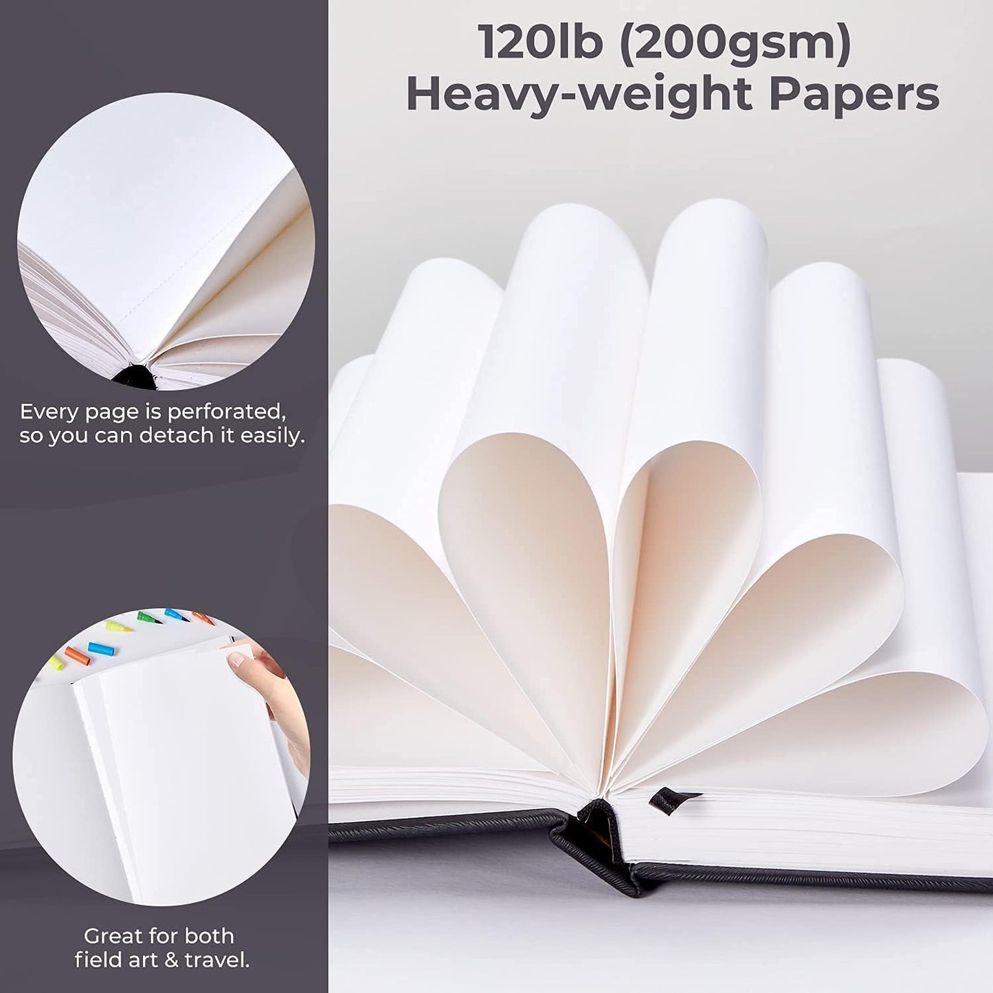 Ohuhu Marker Pads, Sketchbooks Pentru Markere, 275 mm x 210 mm, 78 coli/ 156 pagini, Y44-83000-28
