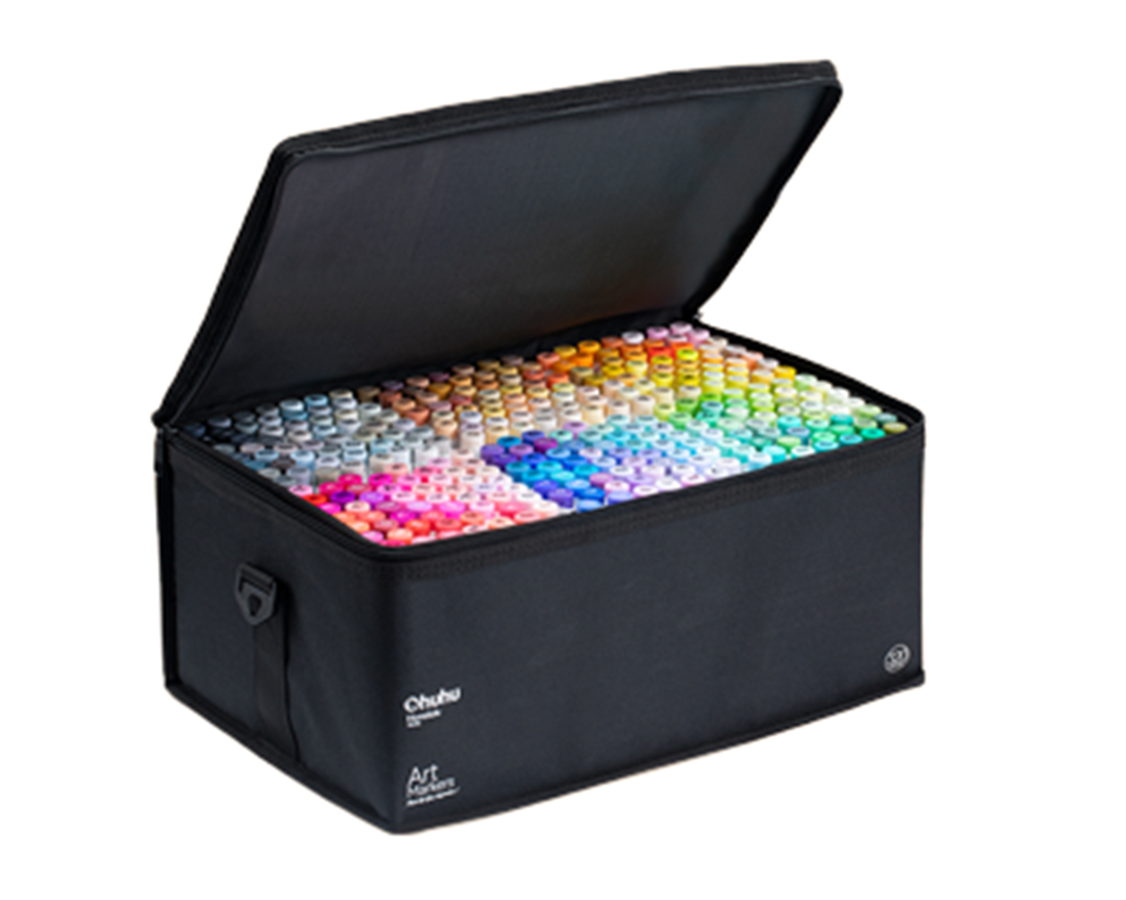 Ohuhu Honolulu Set 320 Markere, Baza Alcool, Dual Tips Brush&Fine, Multicolor Y30-80402-57