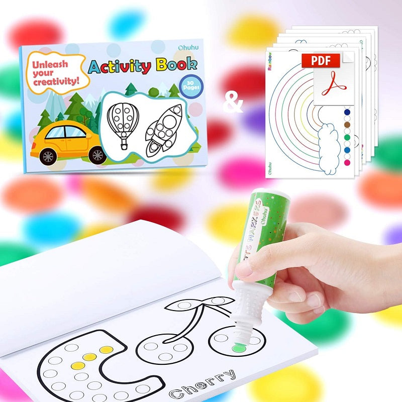 Ohuhu Set 12 Dots Markere Baza Apa Multicolor Y30-80700-13