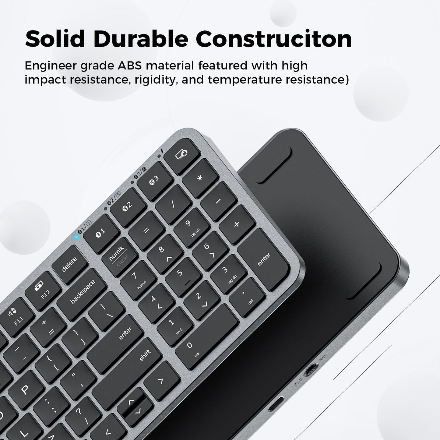 Tastatura Bluetooth iClever BK20, Dimensiune Compacta, Fara Fir, Multi Dispozitive, USB-C, Culoarea Negru