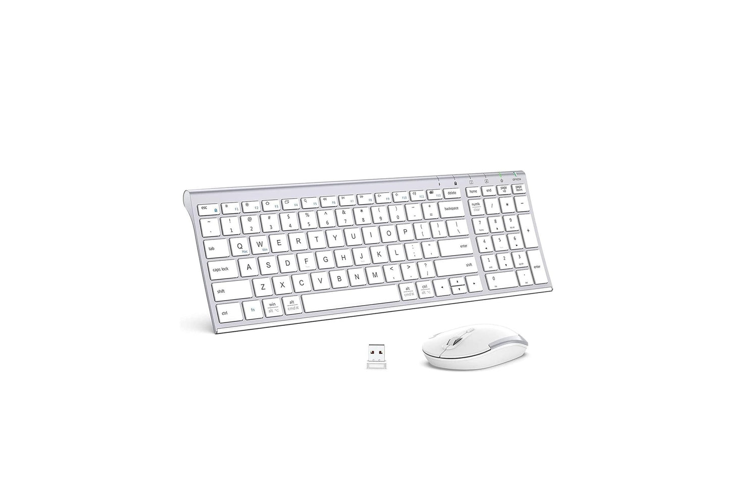 Tastatura Si Mouse Combo iClever GK03, 2.4G Wireless, Fara Fir, Reincarcabila, Design Ergonomic, Subtire, Stabila