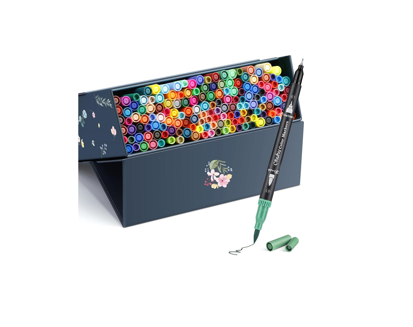 Ohuhu Maui Series Set 160 Markere, Baza Apa, Dual Tips Brush&Fineliner, Multicolor Y30-80600-45