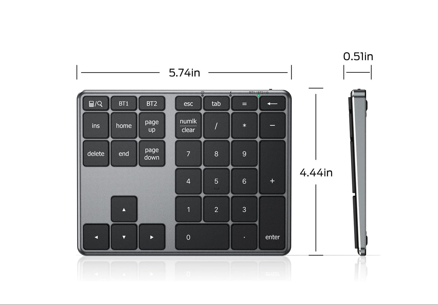 Tastatura Numerica iClever IC-KP10, Wireless, Fara Fir, Bloc Numeric Aluminiu, Reincarcabila USB-C, 34 Taste