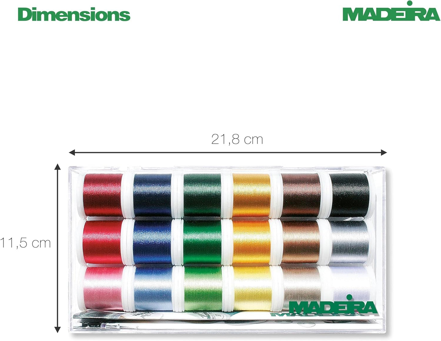 Set 18 Bobine Ata De Brodat Polyneon No.40 Madeira 8045