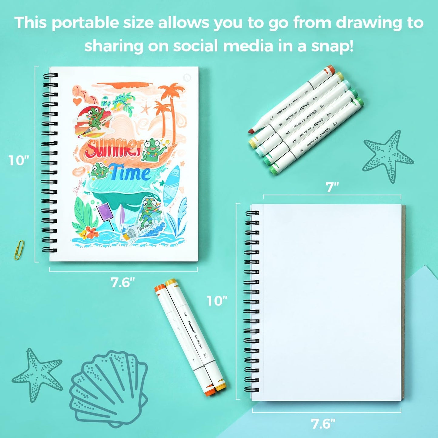 Ohuhu Marker Pads, Sketchbooks Pentru Markere Cu Alcool Si Apa Y44-83000-43