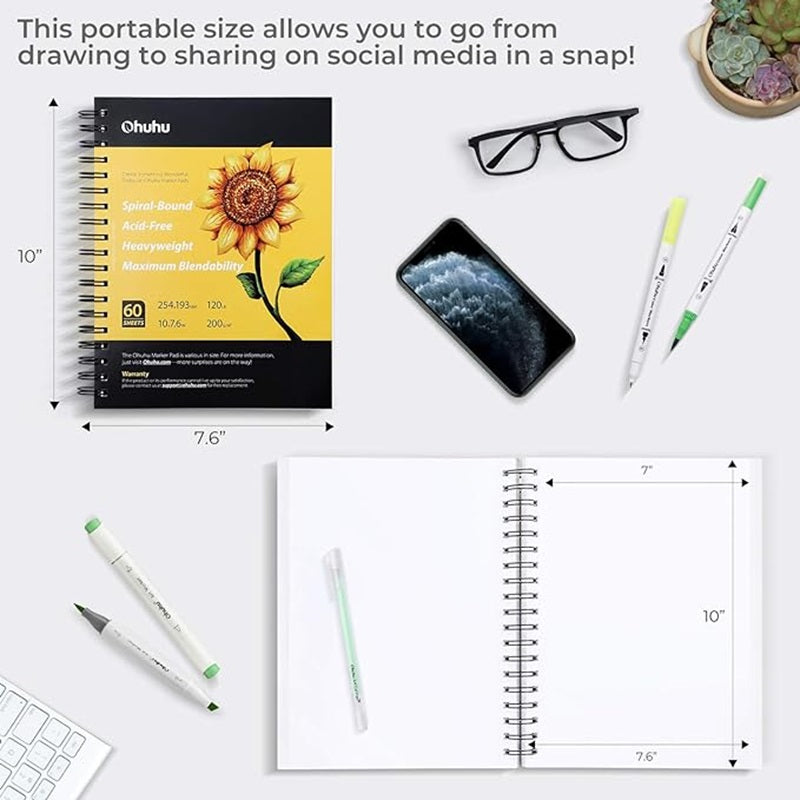 Ohuhu Marker Pads, Sketchbooks Pentru Markere Y44-83000-16