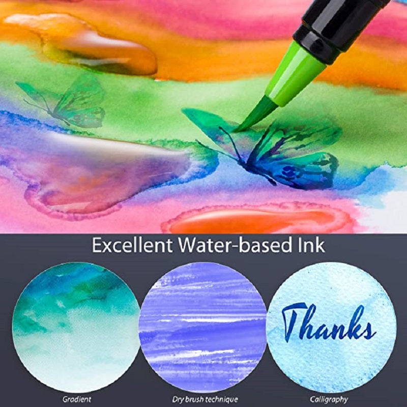 Ohuhu Lanai Series Set 25 Markere Artistice, Baza Apa, Watercolor Brush Y30-80600-29