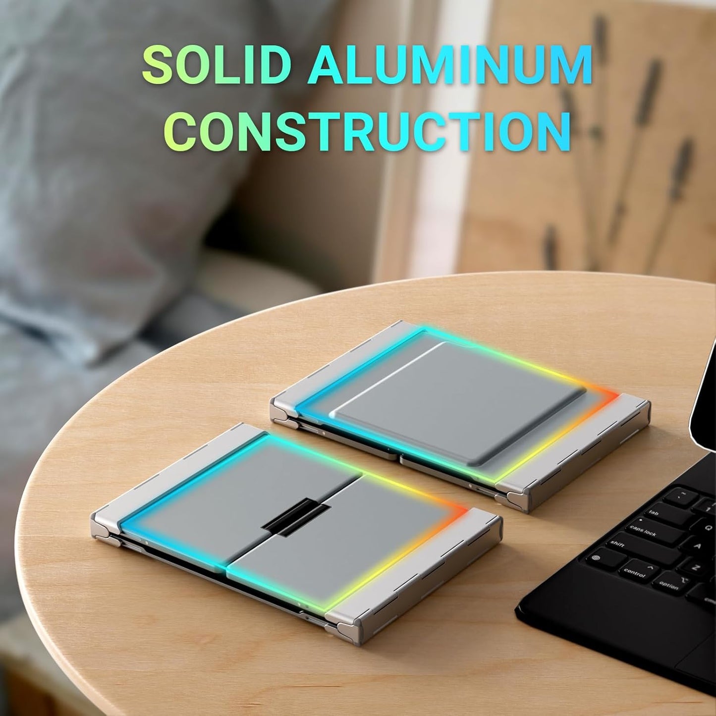Tastatura iClever IC-BK05S, Bluetooth 5.1, Pliabila, Reîncărcabilă USB-C,Conectare Până La 4 Dispozitive, Baza Din Aliaj De Aluminiu, Calitate Aeronautica