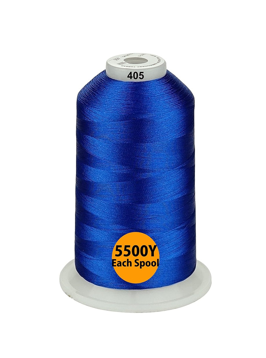 Set Ață De Brodat 4 Bobine - 5000 m, Tonuri Blue