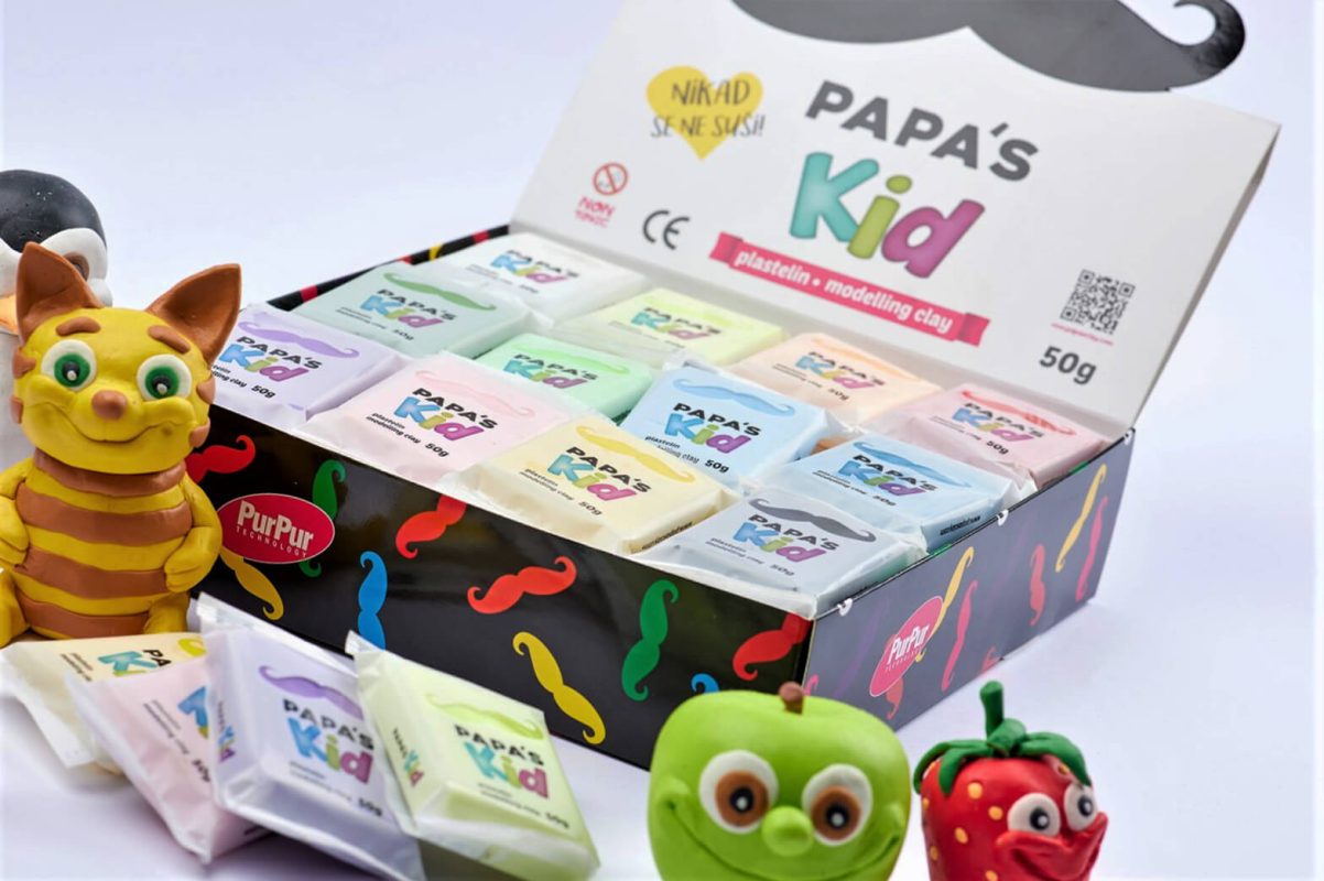 Papa's Kid Set 48 Plastiline Ecologice, Multicolor