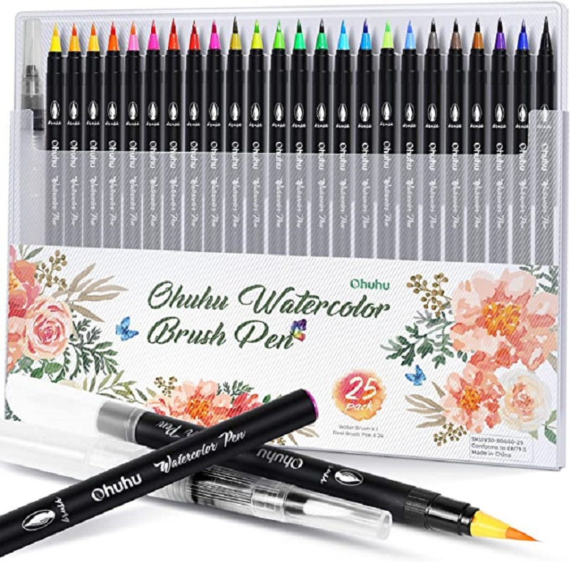 Ohuhu Lanai Series Set 25 Markere Artistice, Baza Apa, Watercolor Brush Y30-80600-29