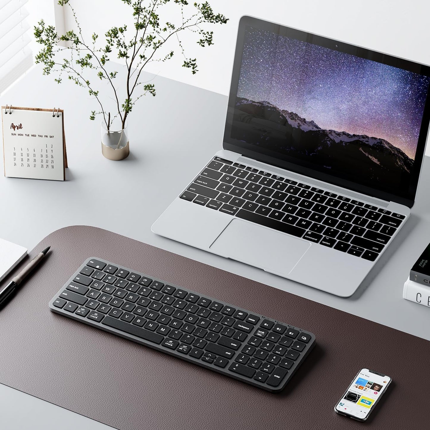 Tastatura Bluetooth iClever BK20, Dimensiune Compacta, Fara Fir, Multi Dispozitive, USB-C, Culoarea Negru