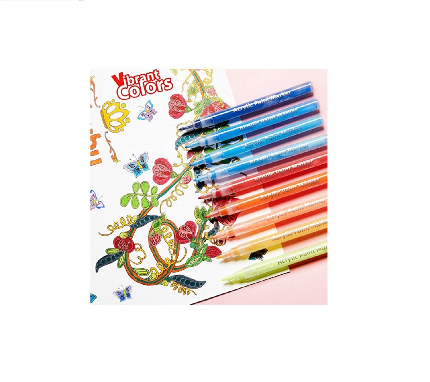 Ohuhu Set 40 Markere Acrilice, Baza Apa, Multicolor Y30-80600-22