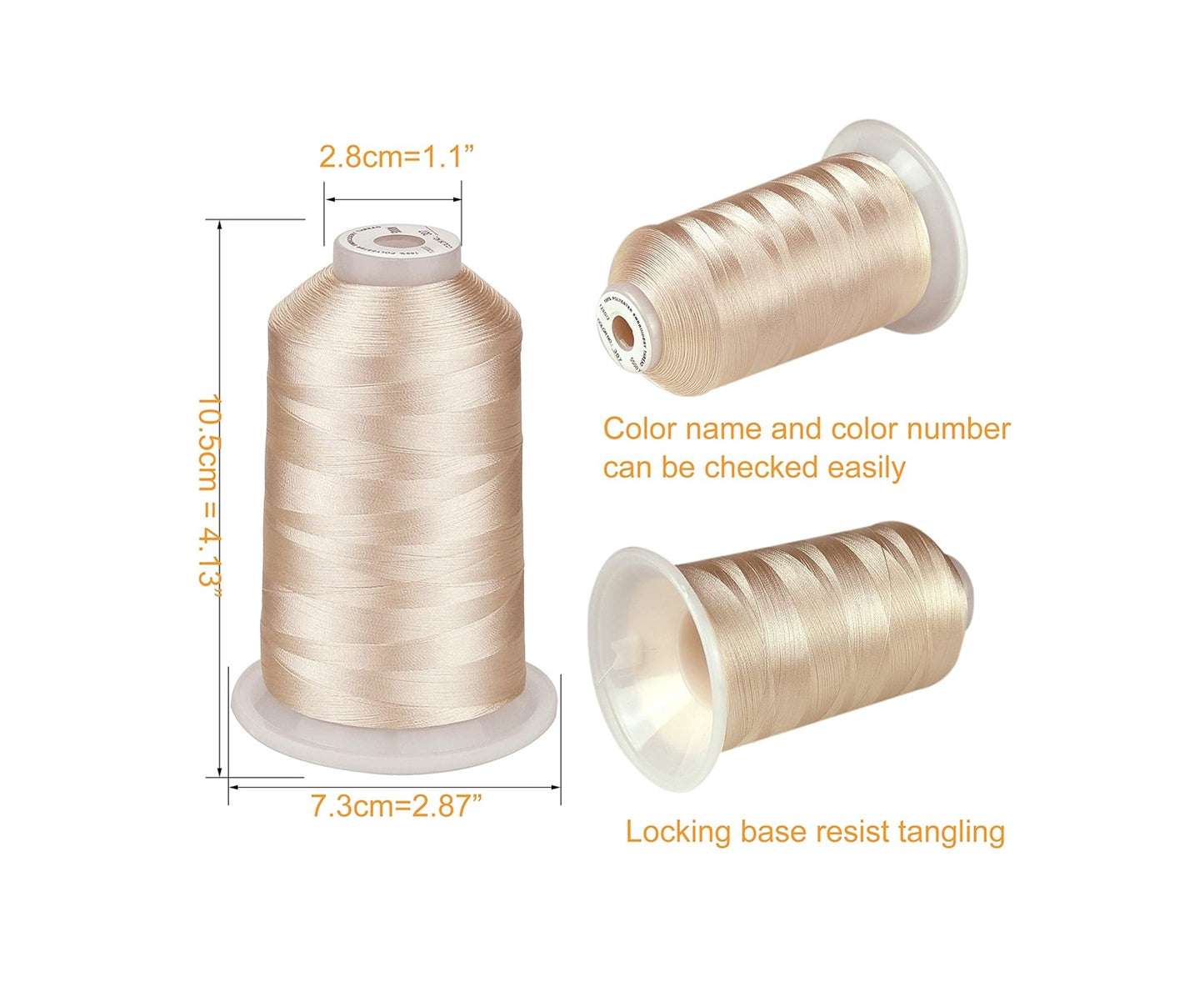 Set Ață De Brodat 4 Bobine - 5000 m, Culori Pastel