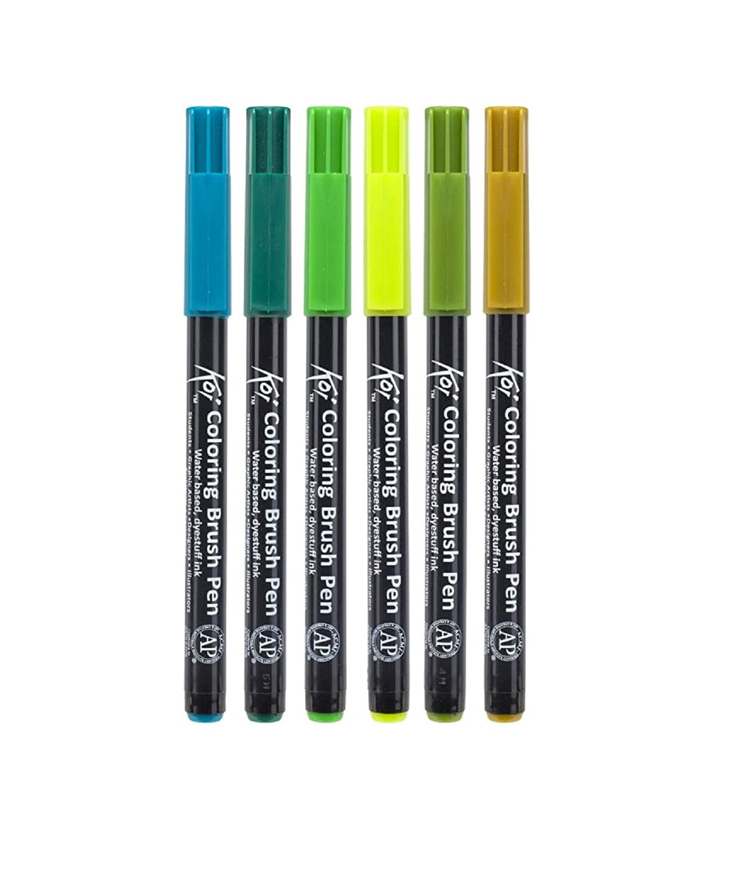 Sakura Set 6 Markere Koi Color Brush, Culori Botanice