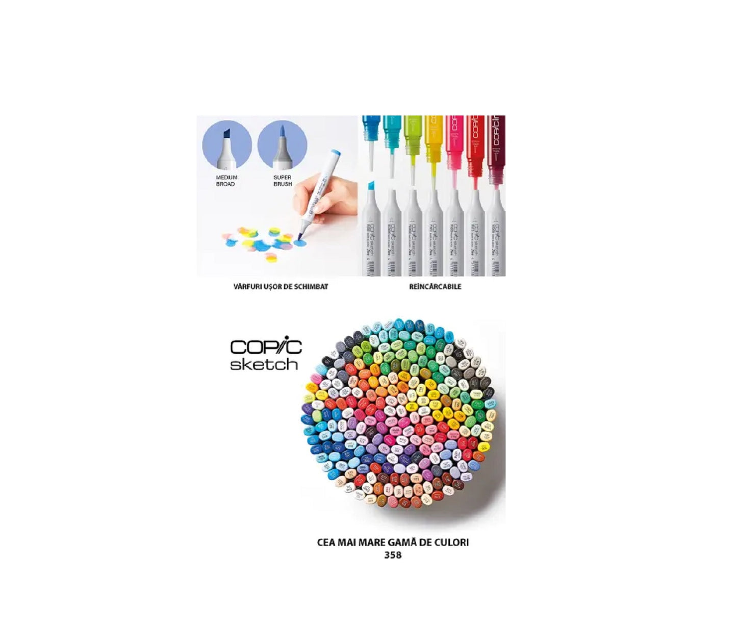 Copic Set 36 Markere Copic Sketch, Multicolor