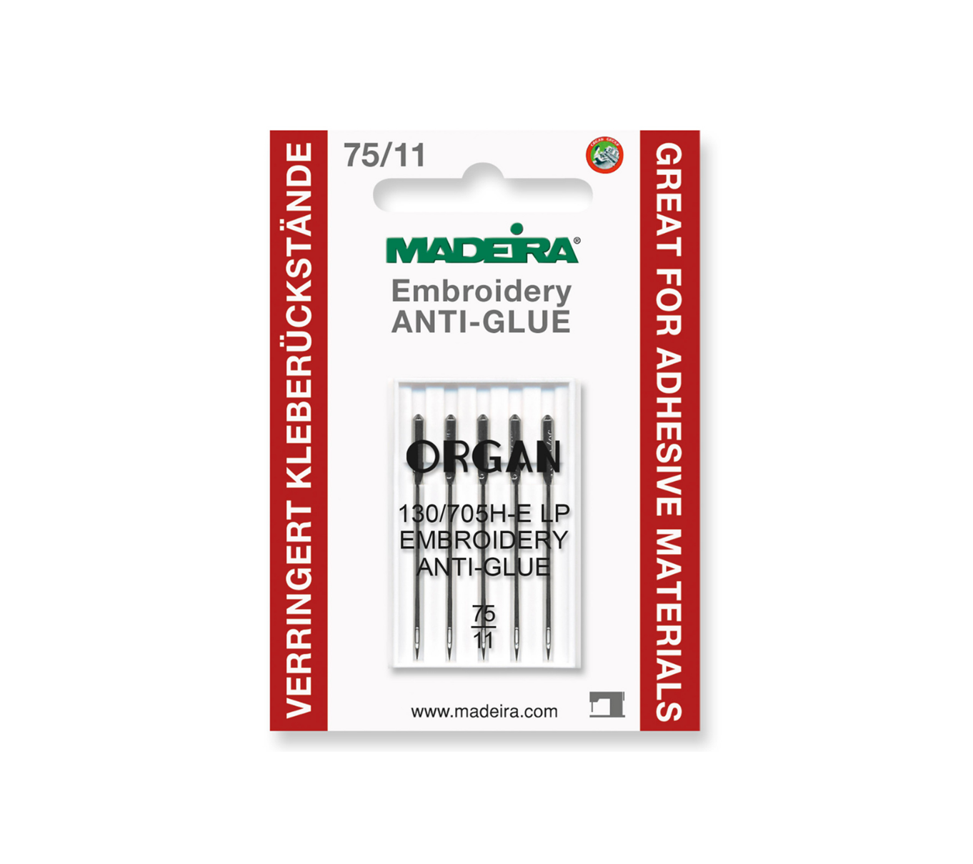 Set 5 Ace De Brodat, Anti-Glue, Finete 75, Madeira 9456