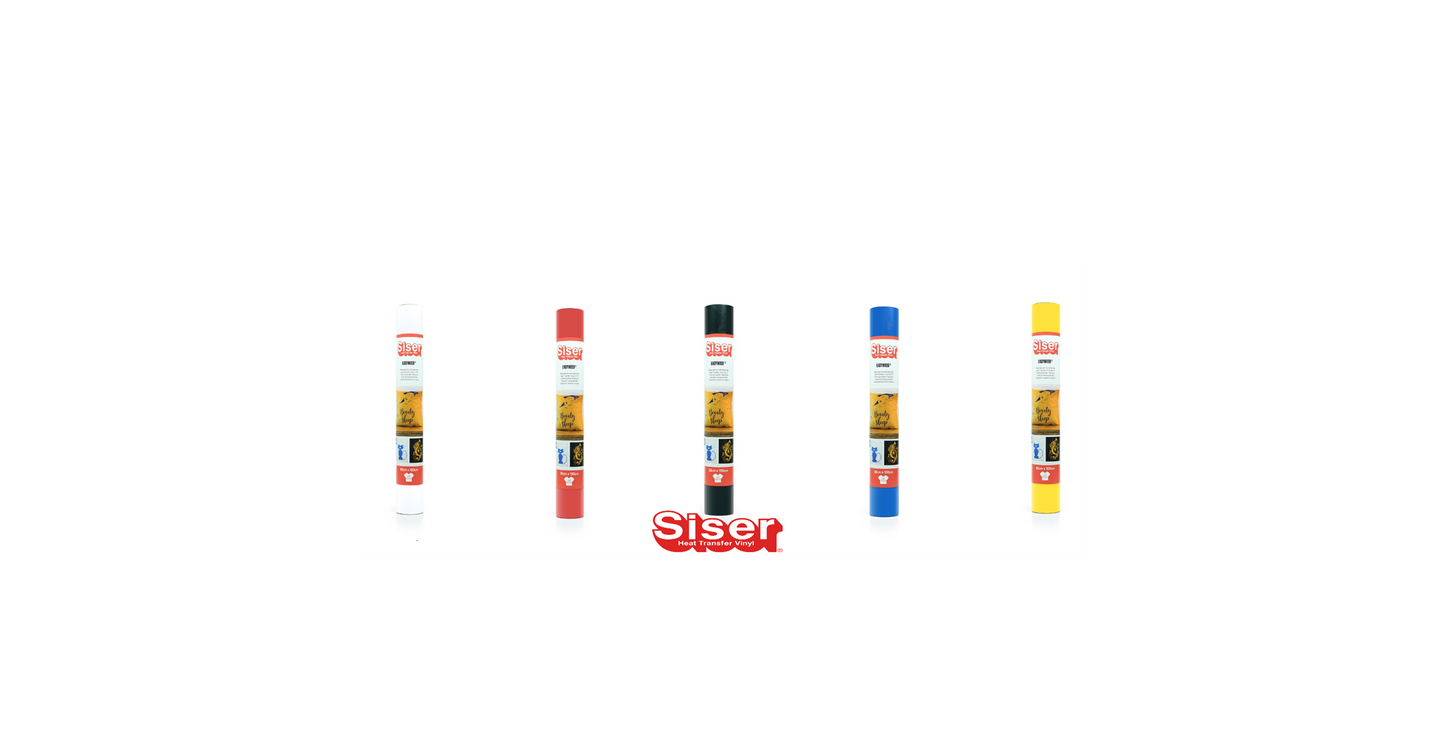 Siser EasyWeed P.S. Film HTV, Set 5 Role 30x100cm, Culori De Baza