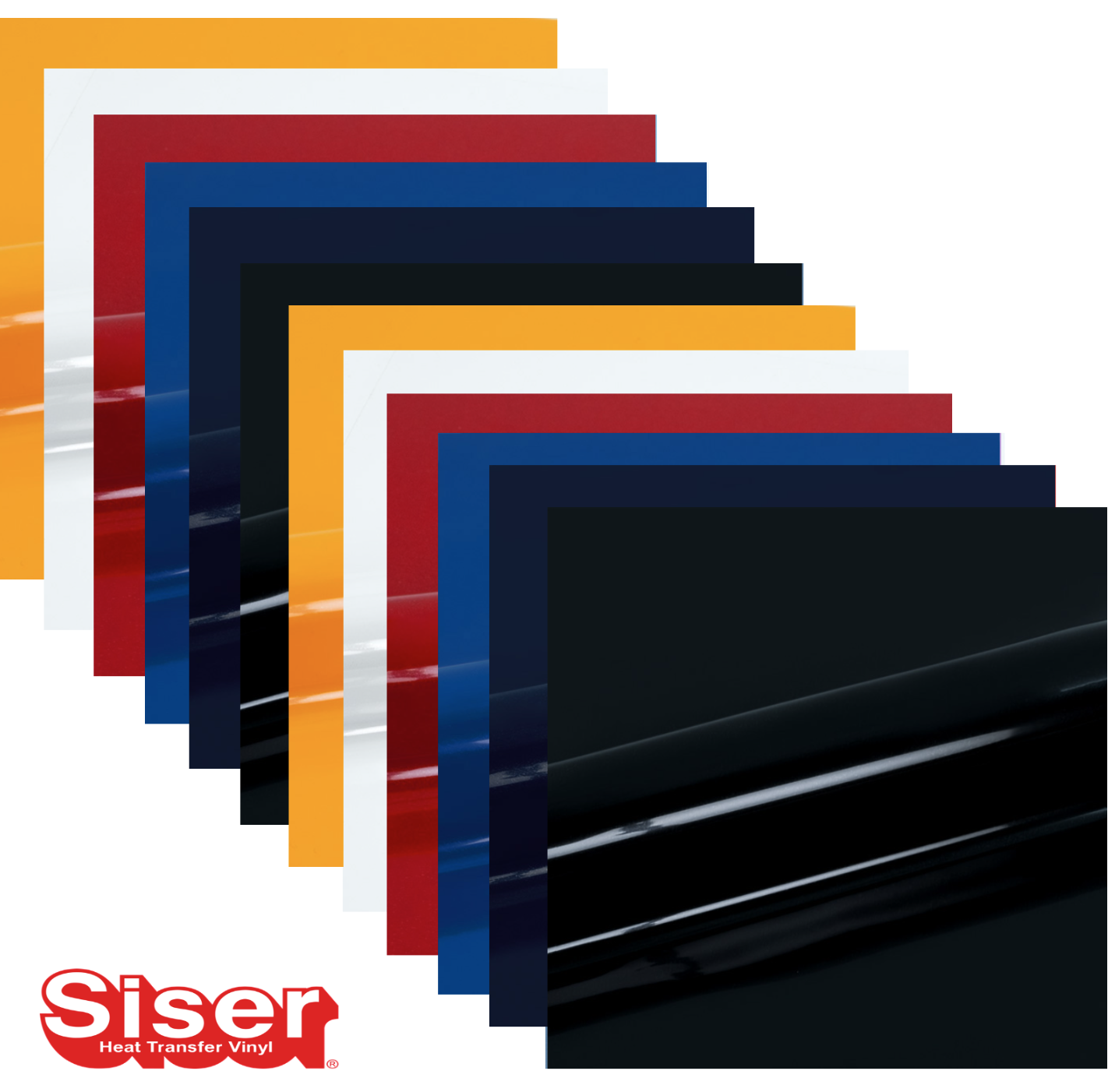 Siser EasyWeed P.S. Film HTV, Set 12 Coli A4, Culori Primare