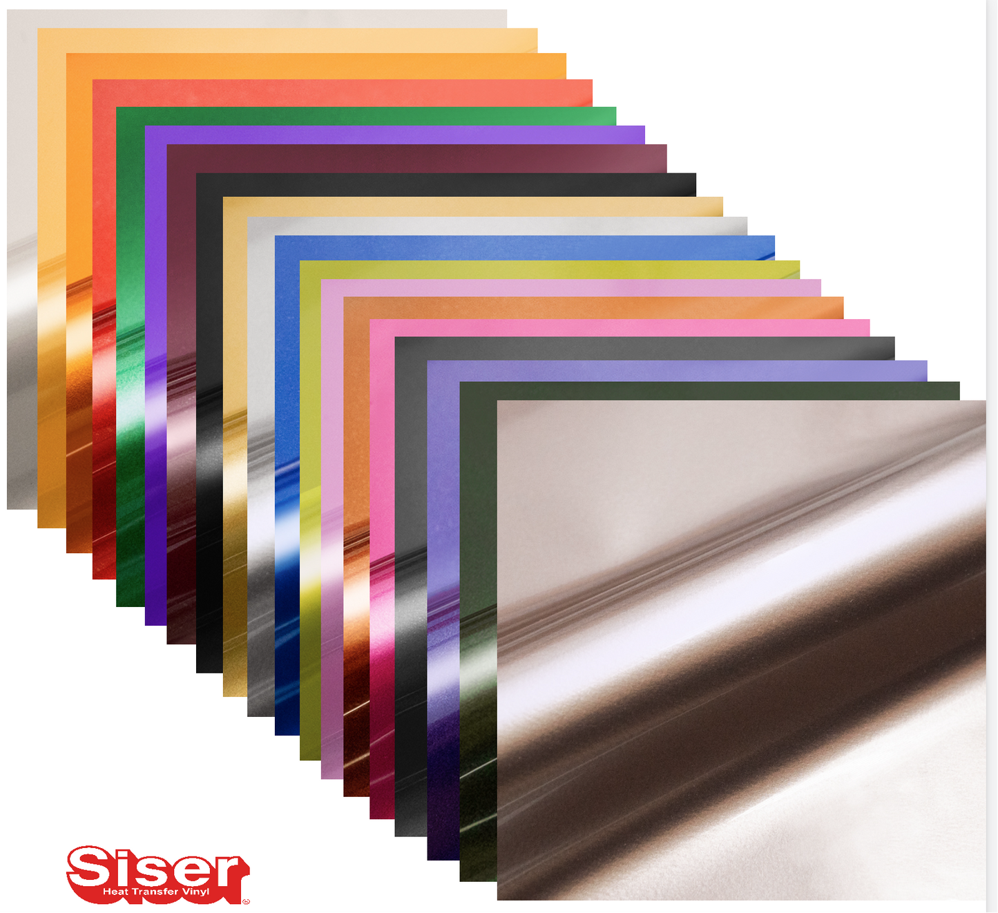 Siser EasyWeed Electric P.S. Film HTV, Set 20 Coli A4, Multicolor