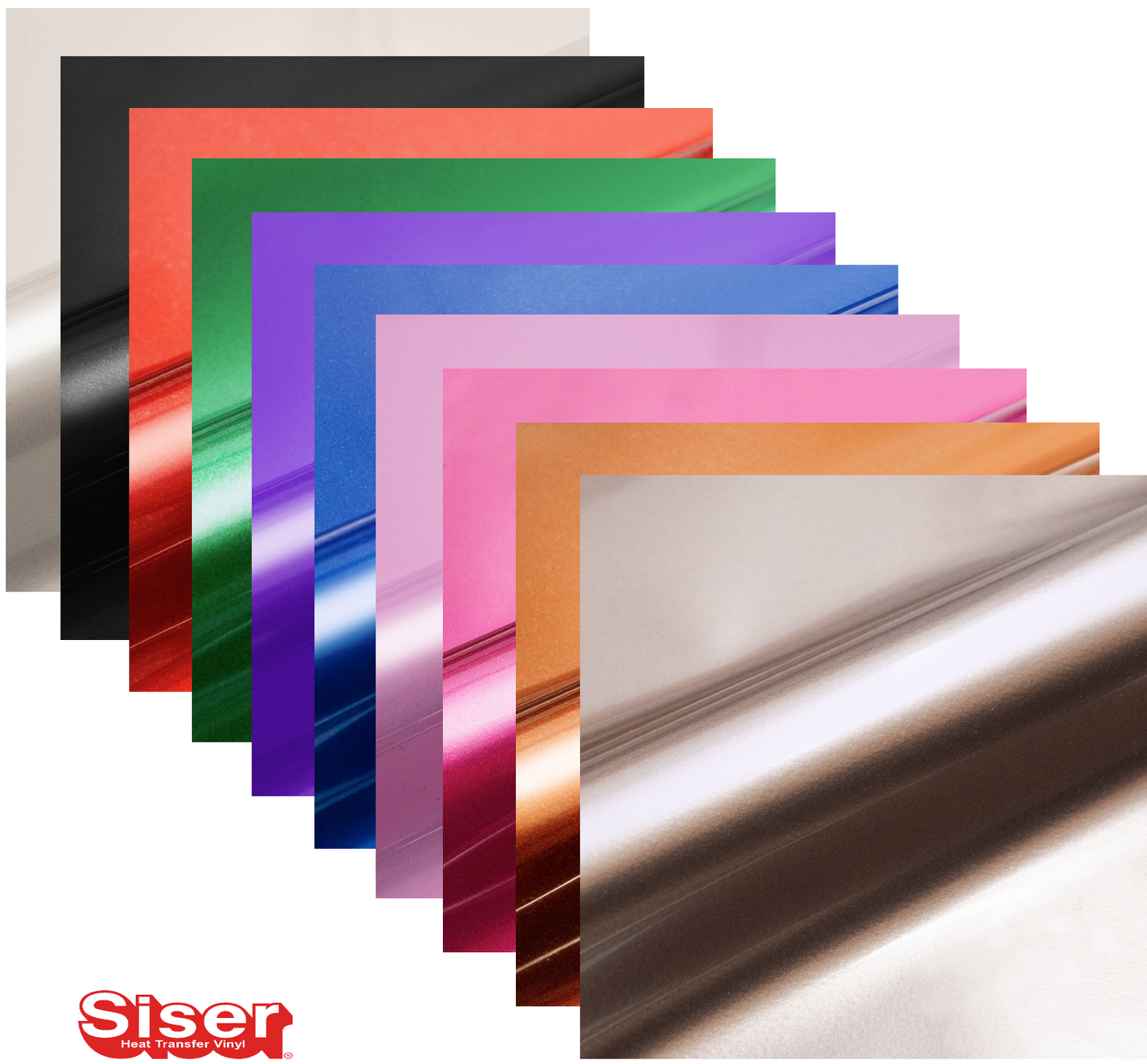Siser EasyWeed Electric P.S. Film HTV, Set 10 Coli A4, Multicolor