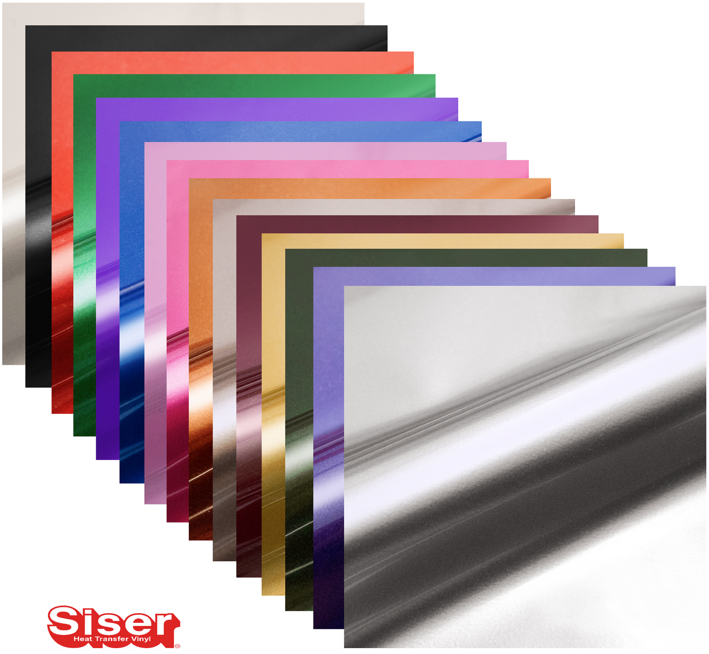 Siser EasyWeed Electric P.S. Film HTV, Set 15 Coli A4, Multicolor