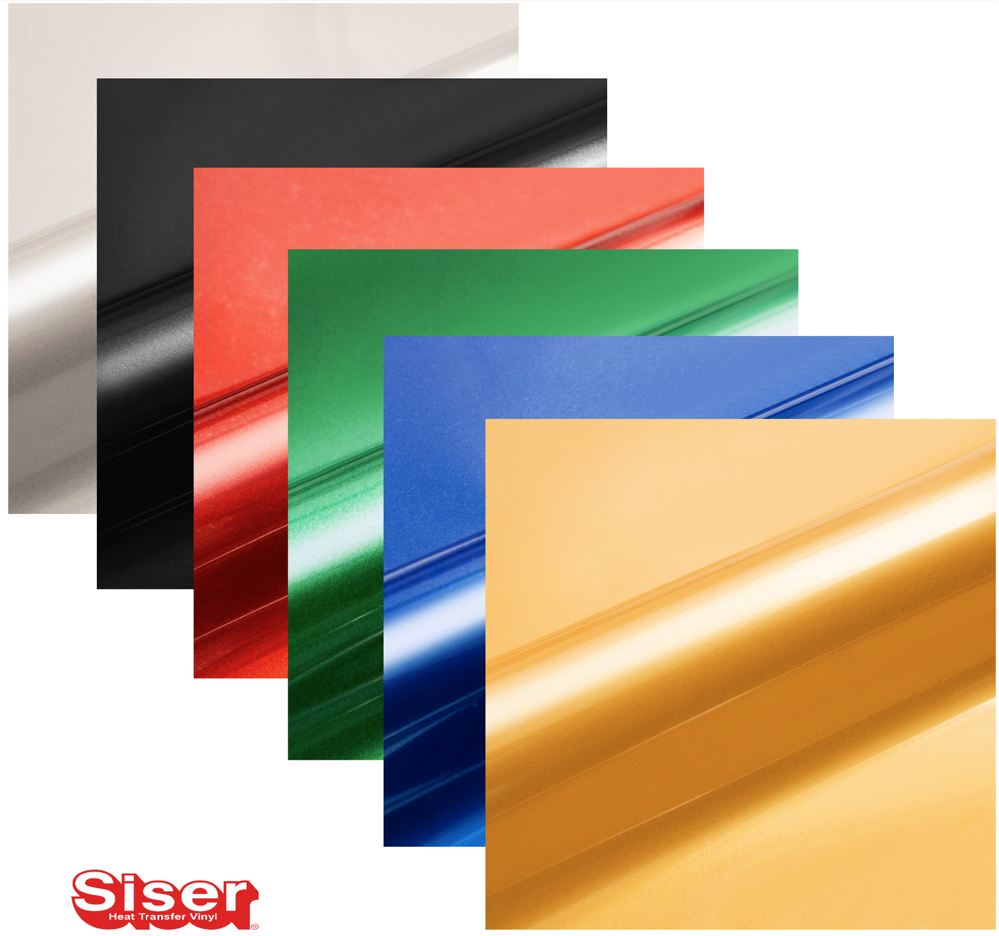 Siser EasyWeed Electric P.S. Film HTV, Set 6 Coli A4, Multicolor