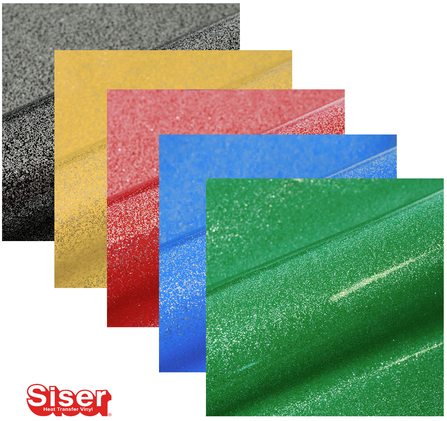 Siser Sparkle P.S. Film HTV, Set 5 Coli A4, Multicolor