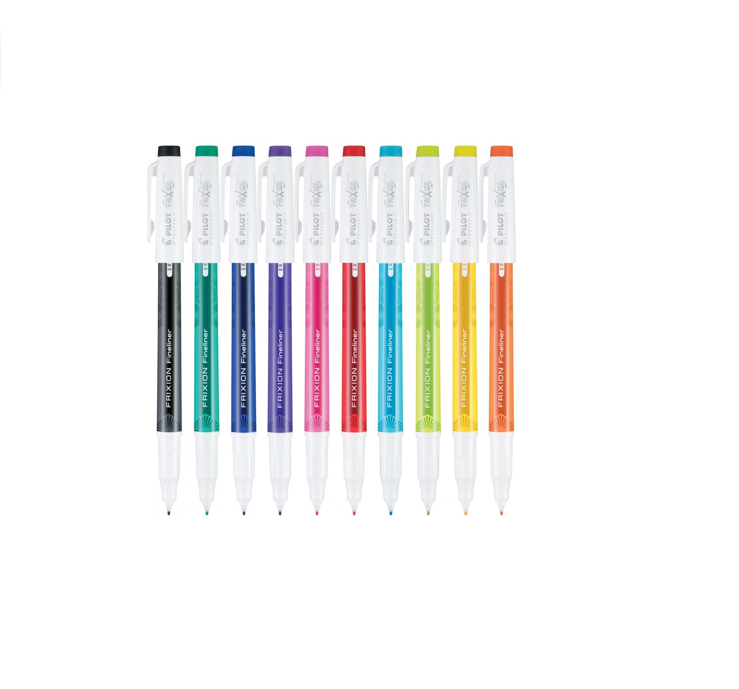 Pilot FriXion Fineliner Set de 10 markere erasabile , 0.7mm, multicolor