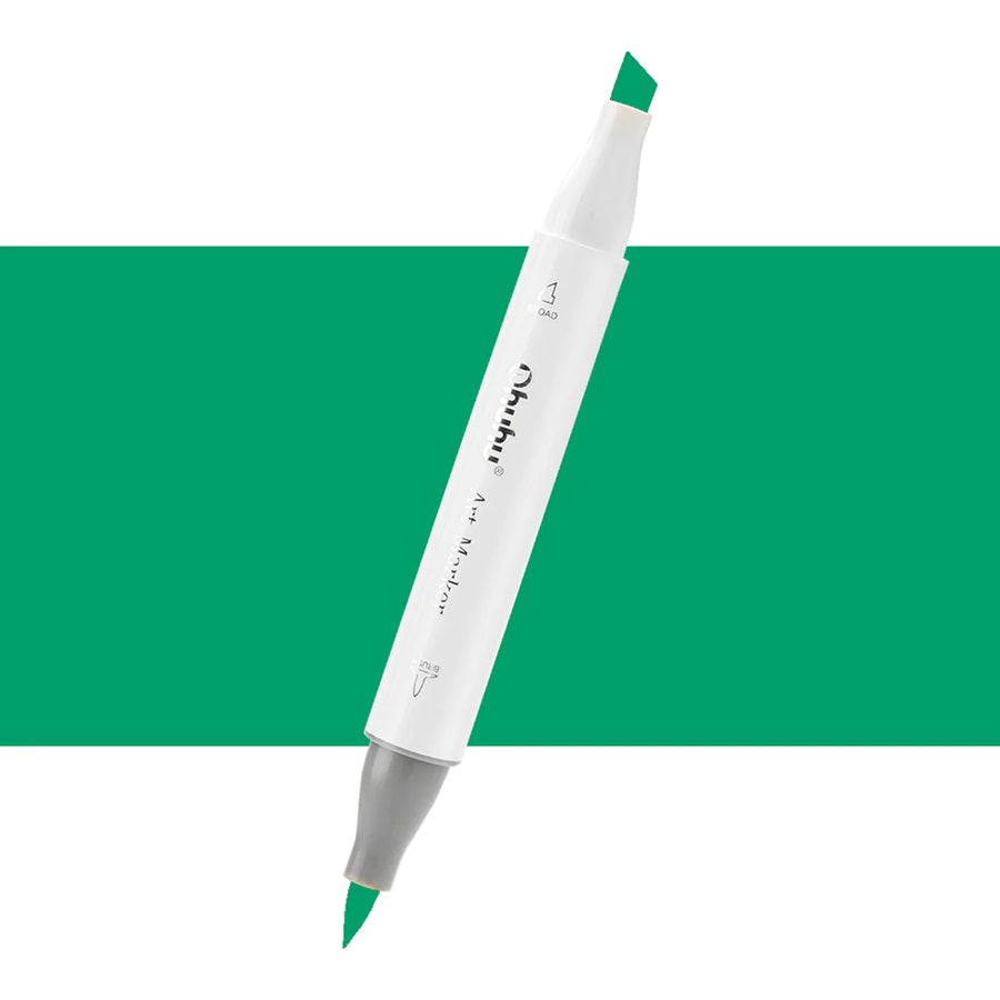 Ohuhu Honolulu G1 Emerald Green Individual Marker , Brush & Chisel O10-00001-74