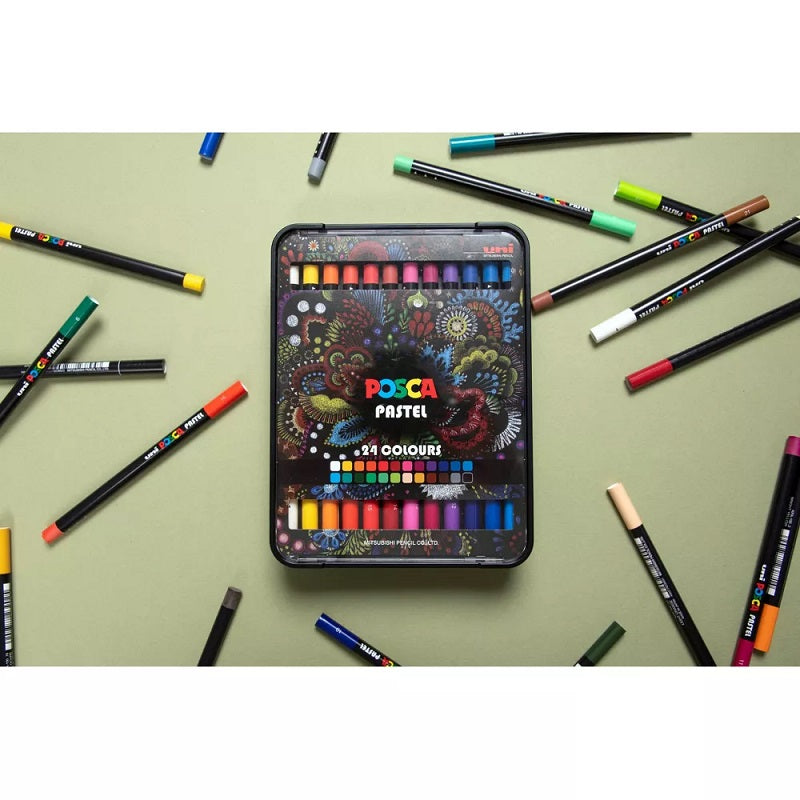 Posca Pencils Wax Set 24 Creioane Pastel