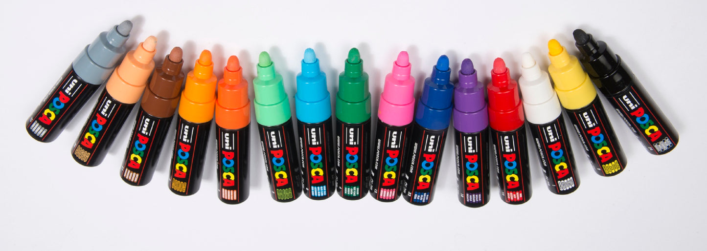 Posca Paint Marker 15 Culori PC-7M Multicolor Set