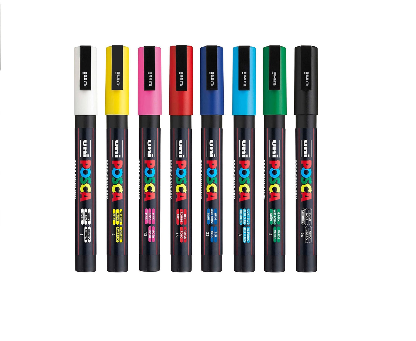 Posca Paint Marker 8 Culori PC-3M Fine Basic Set