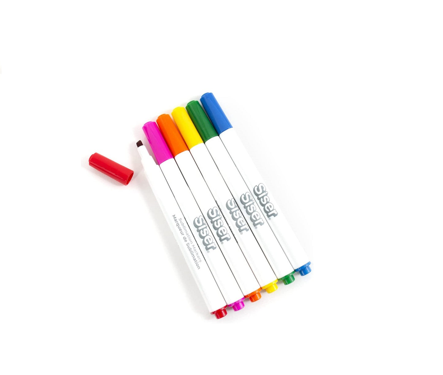 SISER Set 6 Markere Cu Vopsea Culori Primary De Sublimare De Transfer Termic