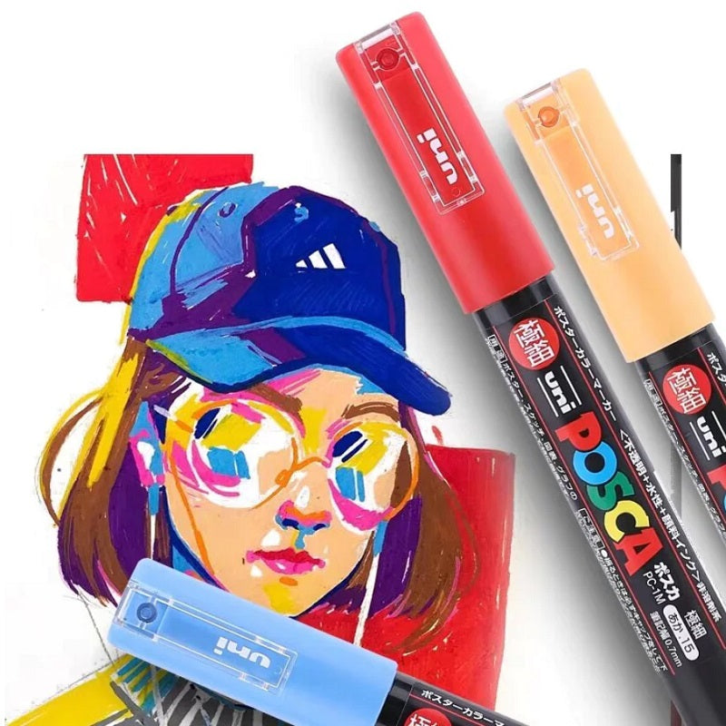 Posca Paint Marker 12 Culori PC-1M Extra Fine Multicolor Set