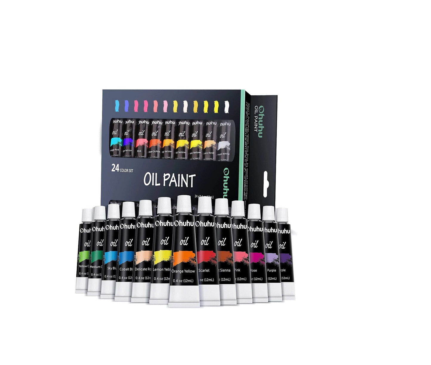 Ohuhu Set 24 Acuarele Ulei 12 ml/Tub Multicolor Y30-80700-04