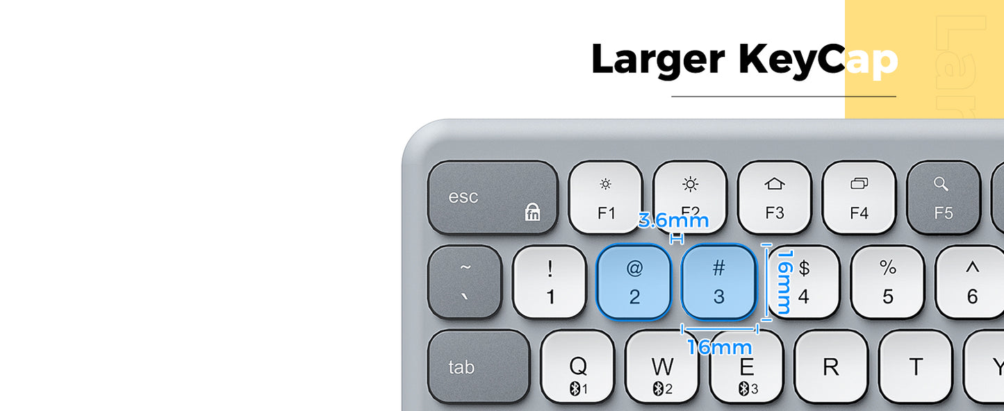 Tastatură iClever BK50, Bluetooth 5.1, USB-C, Compactă, Portabilă, Culori Vibrante, Tastare Silențioasă, Sincronizare Pana La 3 Dispozitive, Compatibilă Cu Tabletă, iPad, iPhone, Windows