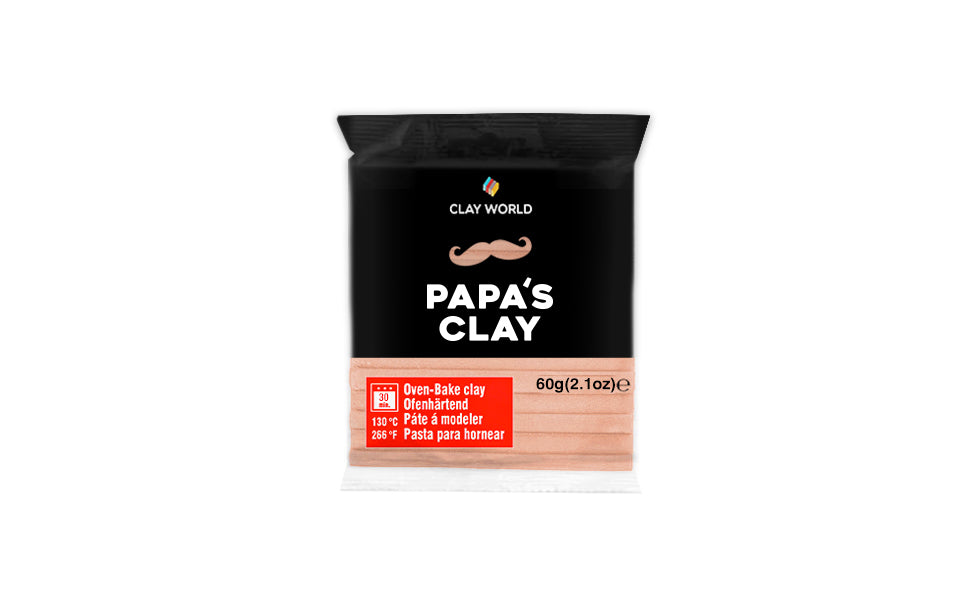 Papa's Clay Set Pasta Polimerica, 6 Bucati/ 60g, Culori Earth