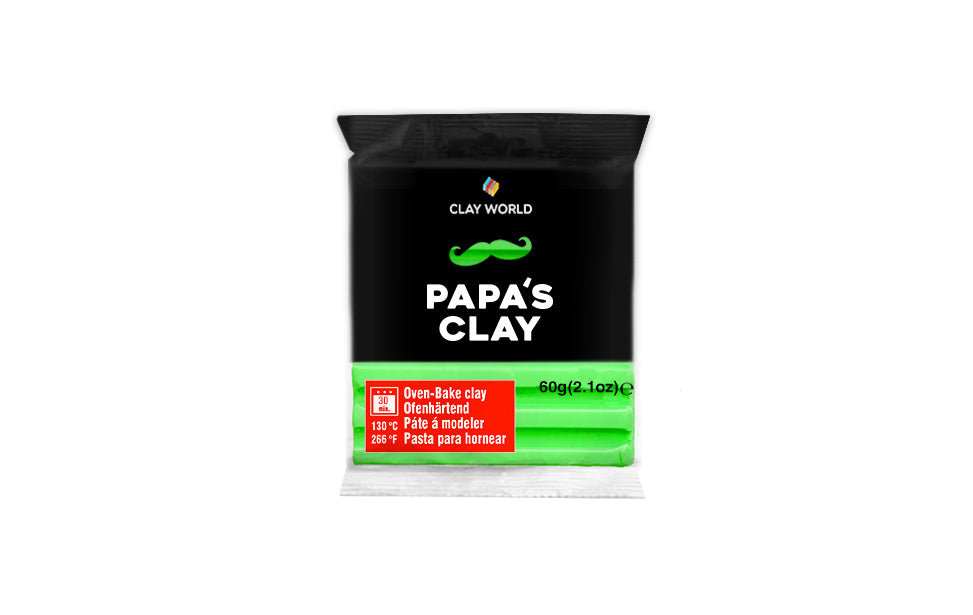 Papa's Clay Set Pasta Polimerica, 28 Bucati/ 60g, Multicolor