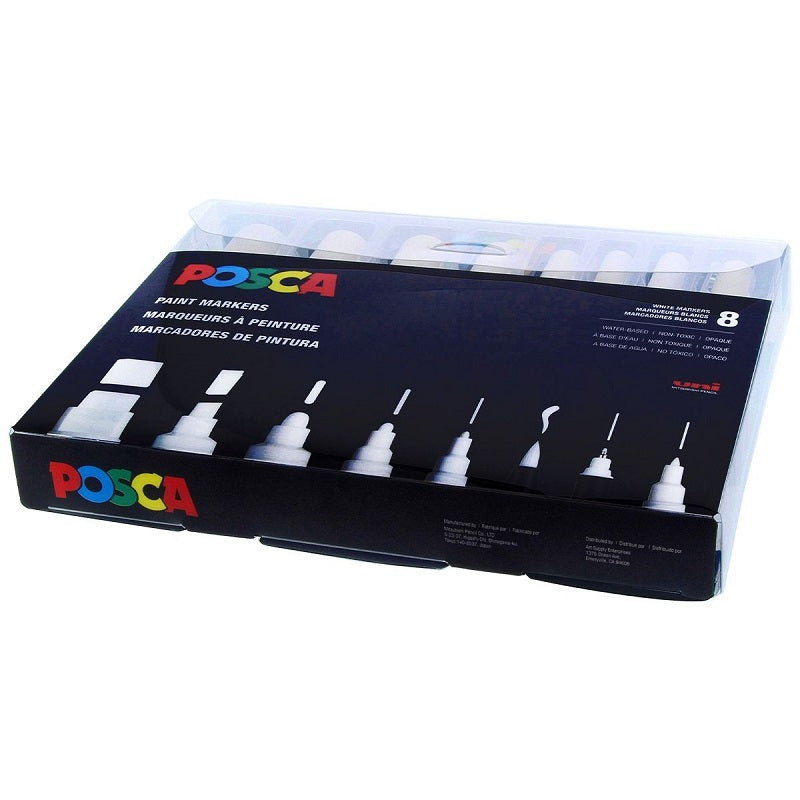 Posca Paint Marker Set 8 Marker All White
