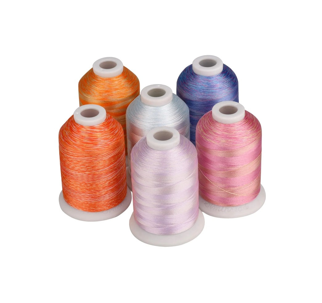 Set Ață De Brodat 6 Bobine - 1000 m, Culori Variegated