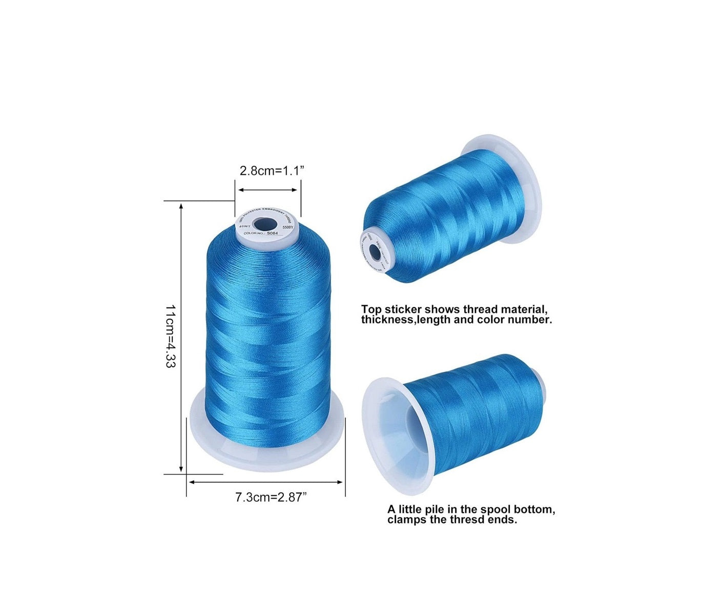 Set Ață De Brodat 63 Bobine - 5000 m, Multicolor
